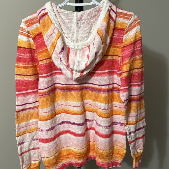 ⭐️Like New FDJ Oversized Hand Painted Horizontal Sunset Oversized Hoodie PTP 19” - Picture 9 of 9